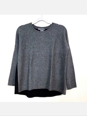 Vince Girls Grey & Black Colour Block Sweater, Size 6 ~ VGUC